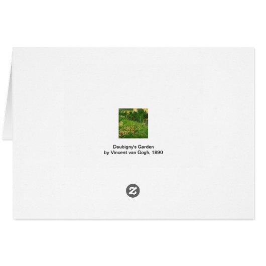 Vincent van Gogh - Daubigny's Garden (Achterkant Horizontaal)