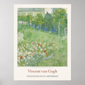 Vincent Van Gogh Daubignys Garden 1890 Art Exhibit Poster (Voorkant)