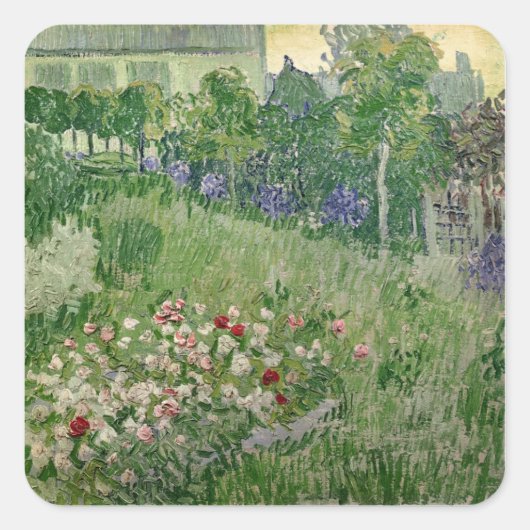 Vincent van Gogh | Daubigny's tuin, 1890 Vierkante Sticker (Voorkant)