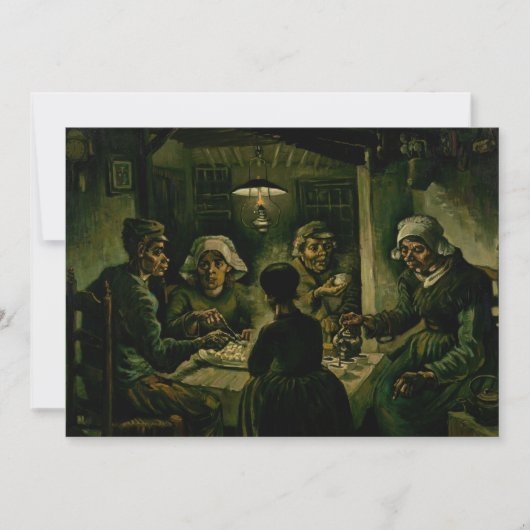 Vincent van Gogh - De aardappel Eaters Bedankkaart (Voorkant)