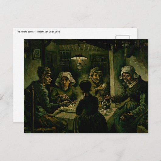Vincent van Gogh - De aardappel Eaters Briefkaart (Voorkant / Achterkant)