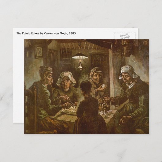 Vincent van Gogh - De aardappel Eaters Briefkaart (Voorkant / Achterkant)