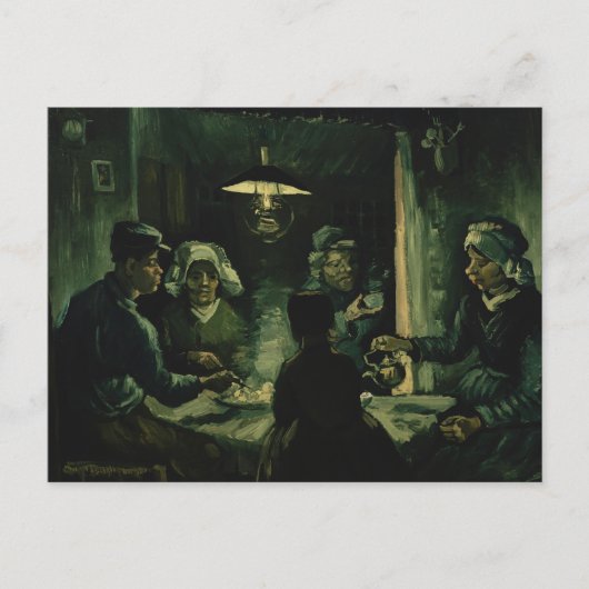 Vincent van Gogh - De aardappel Eaters Briefkaart (Voorkant)