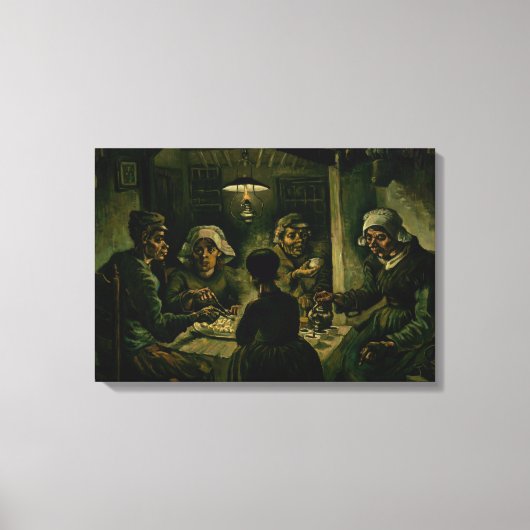 Vincent van Gogh - De aardappel Eaters Canvas Afdruk (Voorkant)