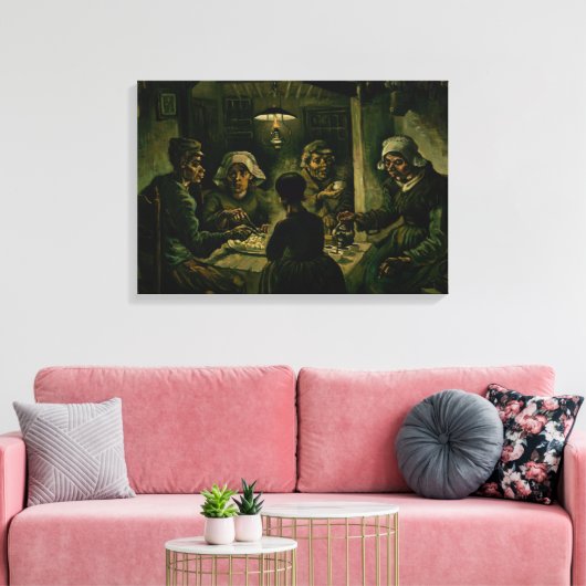 Vincent van Gogh - De aardappel Eaters Canvas Afdruk (Insitu (Woonkamer))