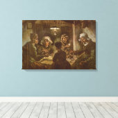 Vincent van Gogh - De aardappel Eaters Canvas Afdruk (Insitu (Houten vloer))