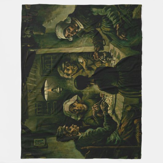 Vincent van Gogh - De aardappel Eaters Fleece Deken (Voorkant)