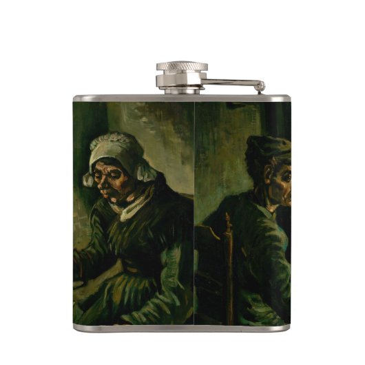 Vincent van Gogh - De aardappel Eaters Heupfles (Achterkant)