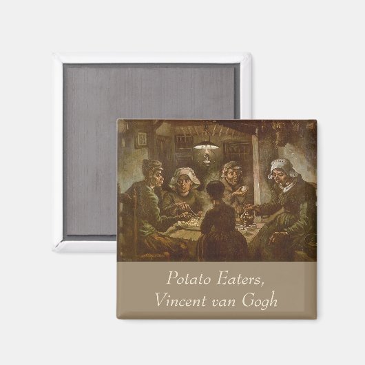 Vincent van Gogh - De aardappel Eaters Magneet (Voorkant / Achterkant)
