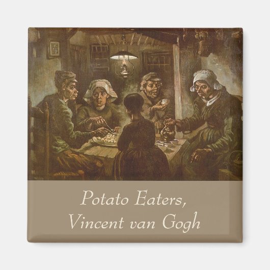 Vincent van Gogh - De aardappel Eaters Magneet (Voorkant)