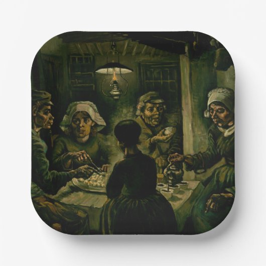 Vincent van Gogh - De aardappel Eaters Papieren Bordje (Voorkant)