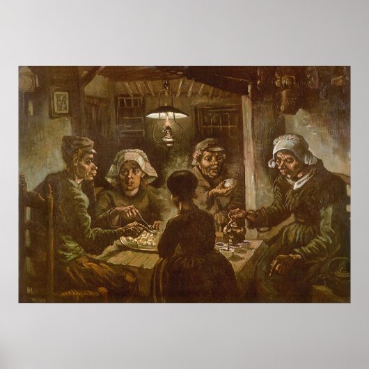 Vincent van Gogh - De aardappel Eaters Poster (Voorkant)