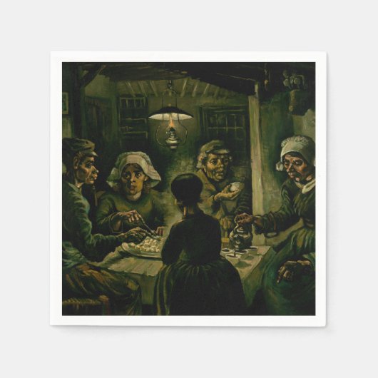 Vincent van Gogh - De aardappel Eaters Servet (Voorkant)