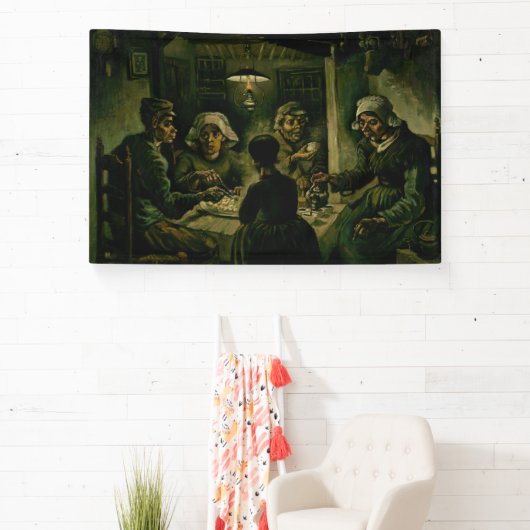Vincent van Gogh - De aardappel Eaters Spandoek (Insitu)