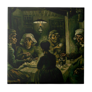 Vincent van Gogh - De aardappel Eaters Tegeltje