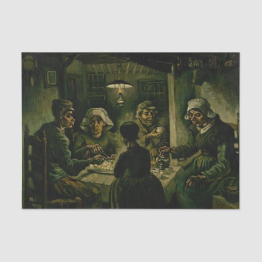 Vincent van Gogh - De aardappel Eaters Tissuepapier (Voorkant)