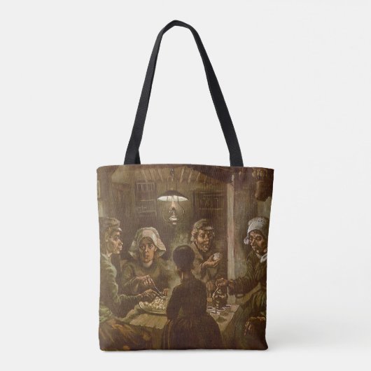 Vincent van Gogh - De aardappel Eaters Tote Bag (Achterkant)