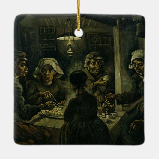 VINCENT VAN GOGH - De aardappeleters 1885 Keramisch Ornament (Achterkant)