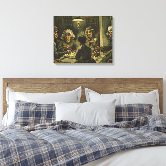 Vincent Van Gogh - de aardappeleters april Canvas Afdruk (Insitu (Slaapkamer))