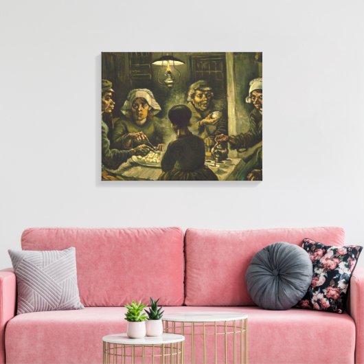 Vincent Van Gogh - de aardappeleters april Canvas Afdruk (Insitu (Woonkamer))