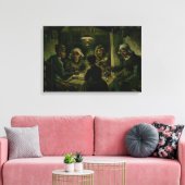 Vincent van Gogh - De Aardappeleters Canvas Afdruk (Insitu (Woonkamer))