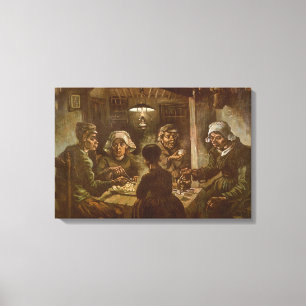 Vincent van Gogh - De Aardappeleters Canvas Afdruk