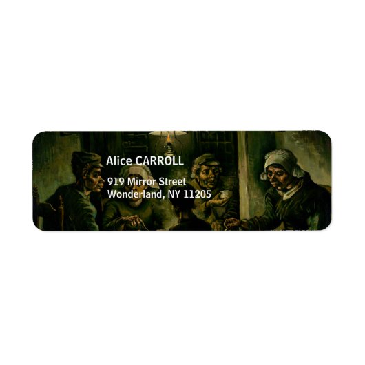 Vincent van Gogh - De Aardappeleters Etiket (Voorkant)