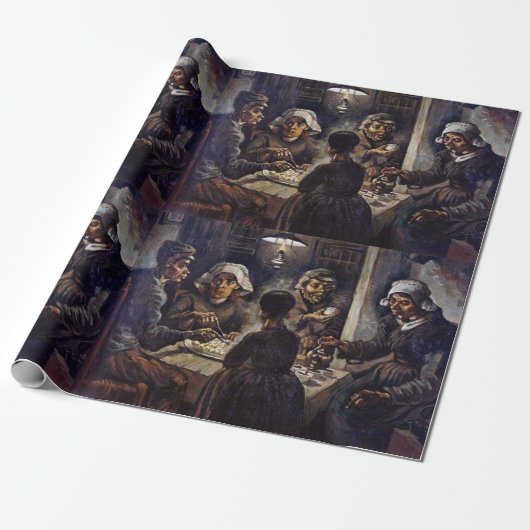 Vincent Van Gogh De Aardappeleters Fijne Kunst Cadeaupapier (Uitgerold)