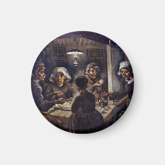 Vincent Van Gogh De Aardappeleters Fijne Kunst Magneet (Voorkant)