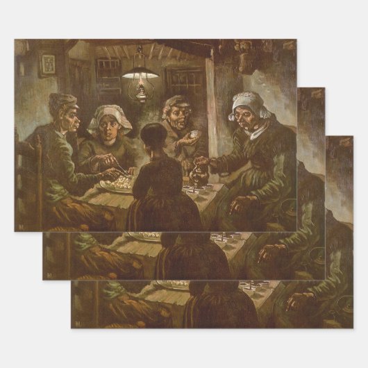Vincent van Gogh - De Aardappeleters Inpakpapier Vel (Set)