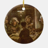 Vincent van Gogh - De Aardappeleters Keramisch Ornament (Achterkant)