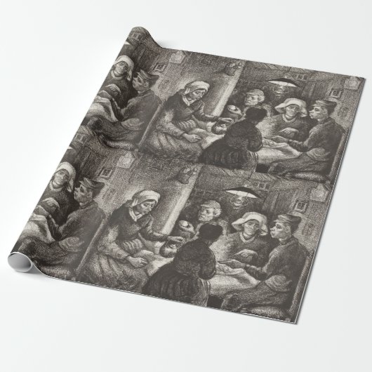 Vincent Van Gogh De Aardappeleters lithografie Cadeaupapier (Uitgerold)
