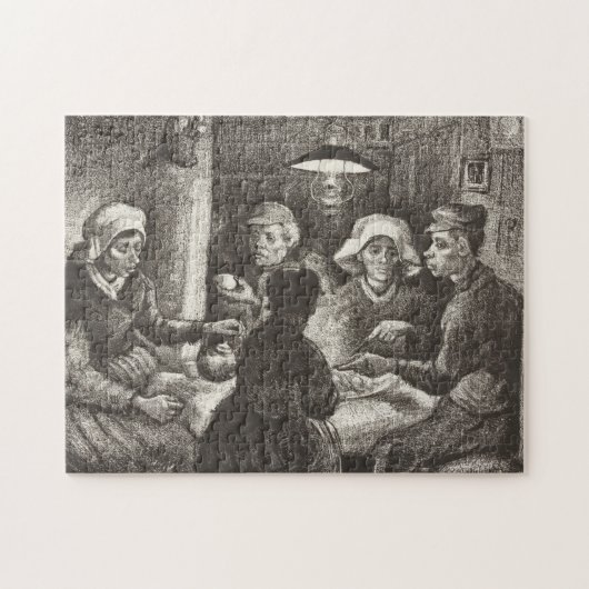 Vincent Van Gogh De Aardappeleters lithografie Legpuzzel (Horizontaal)