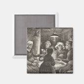 Vincent Van Gogh De Aardappeleters lithografie Magneet (Voorkant / Achterkant)