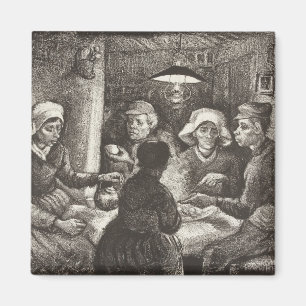 Vincent Van Gogh De Aardappeleters lithografie Magneet