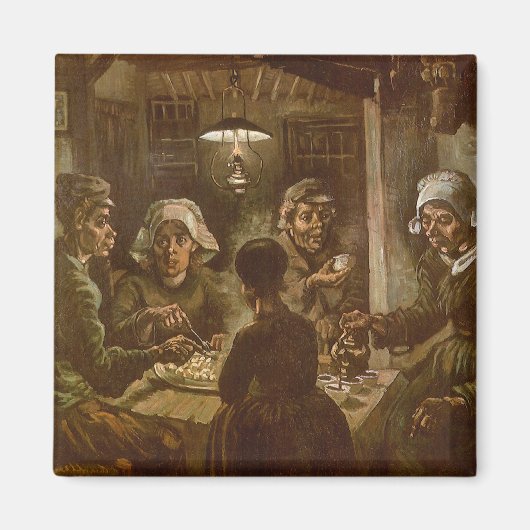 Vincent van Gogh - De Aardappeleters Magneet (Voorkant)