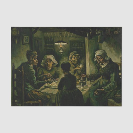 Vincent van Gogh - De Aardappeleters Tissuepapier (Voorkant)