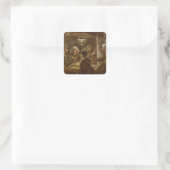 Vincent van Gogh - De Aardappeleters Vierkante Sticker (Tas)