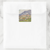 Vincent van Gogh | De Alpilles, 1890 Vierkante Sticker (Tas)