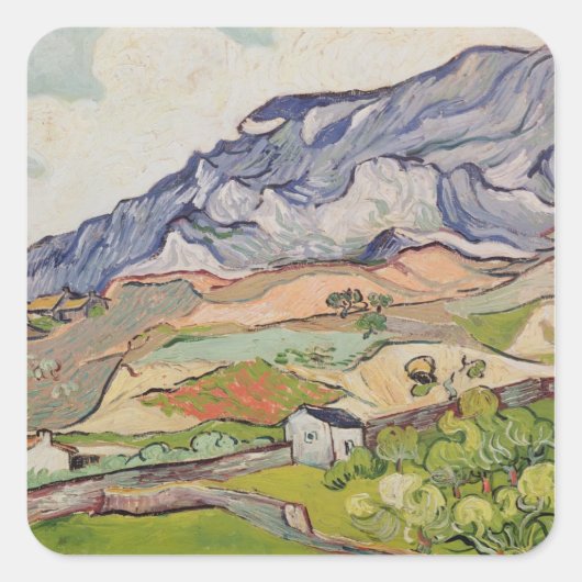 Vincent van Gogh | De Alpilles, 1890 Vierkante Sticker (Voorkant)