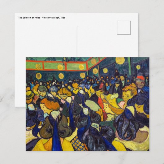 Vincent van Gogh - De balzaal in Arles Briefkaart (Voorkant / Achterkant)
