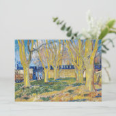 Vincent van Gogh - De blauwe trein Bedankkaart (Staand voorkant)