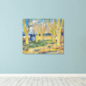 Vincent van Gogh - De blauwe trein Canvas Afdruk (Insitu (Houten vloer))