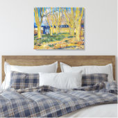 Vincent van Gogh - De Blauwe Trein Canvas Afdruk (Insitu (Slaapkamer))