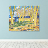 Vincent van Gogh - De Blauwe Trein Canvas Afdruk (Insitu (Houten vloer))