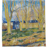 Vincent van Gogh - De blauwe trein Douchegordijn (Voorkant)