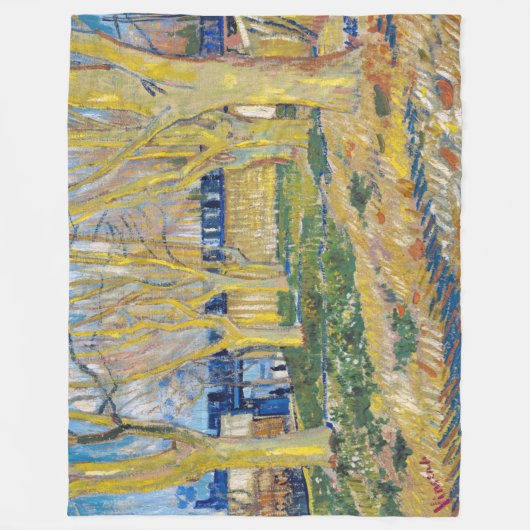 Vincent van Gogh - De blauwe trein Fleece Deken (Voorkant)