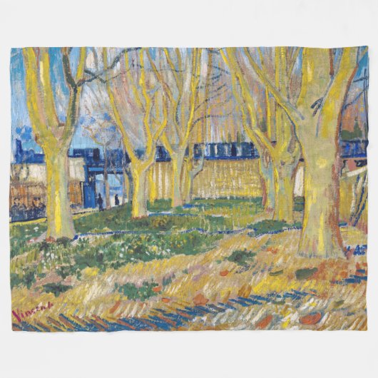 Vincent van Gogh - De blauwe trein Fleece Deken (Voorkant (Horizontaal))
