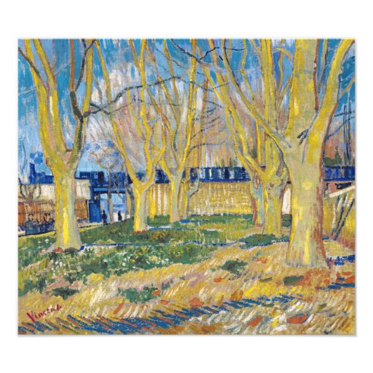 Vincent van Gogh - De blauwe trein Foto Afdruk (Voorkant)