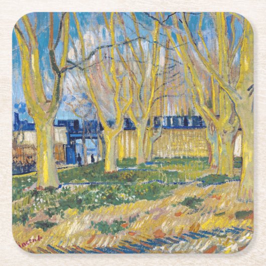 Vincent van Gogh - De blauwe trein Kartonnen Onderzetters (Voorkant)